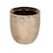 Hello Honey® 12" Metallic Gold Coastal Embossed Textured Stoneware Planter
